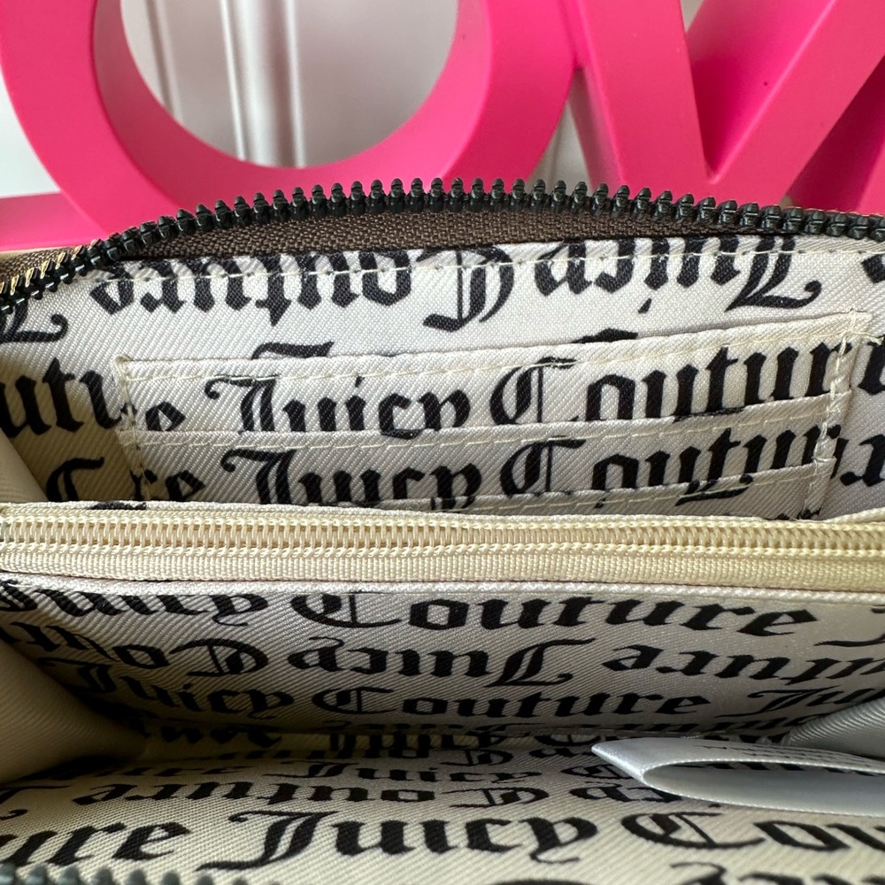 Juicy Couture Dark Brown Wallet Love Never Dies Multi Compartment Bifold - Picture 4 of 5